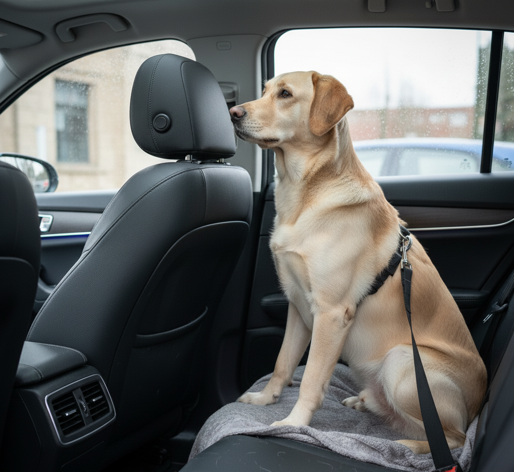 Hond in de Auto